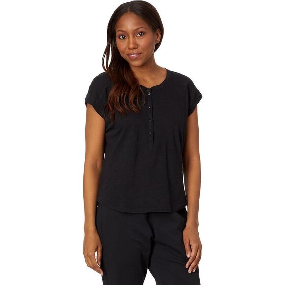 NWT PACT Featherweight Slub Dolman Sleeve Tee (Black) Women's Clothing - Picture 1 of 9